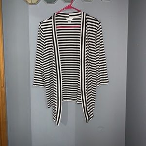 EUC, black and white cardigan